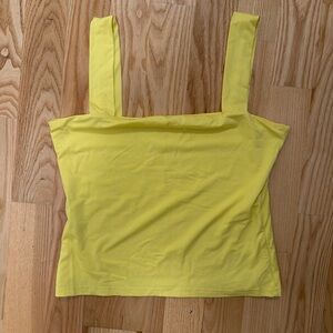 Source Unknown Bright Yellow Crop Top